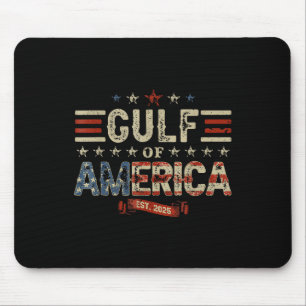 Retro Gulf Of Usa America Est 2025 American Flag G Mouse Mat