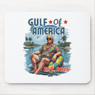 Retro Gulf Of Usa America Est 2025 American Flag G Mouse Mat