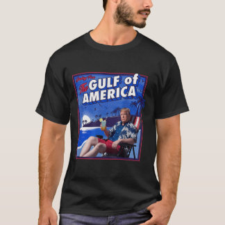 Retro Gulf Of Usa America Est 2025 American Flag G T-Shirt