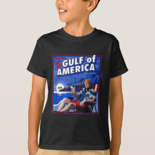 Retro Gulf Of Usa America Est 2025 American Flag G T-Shirt