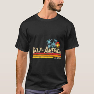 Retro Gulf Of Usa America Est 2025 American Flag G T-Shirt