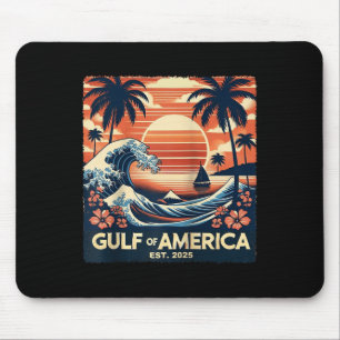 Retro Gulf Of Usa America Est 2025 American Flag J Mouse Mat