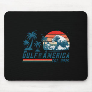 Retro Gulf Of Usa America Est 2025 American Flag L Mouse Mat