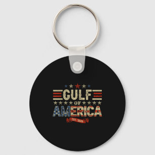 Retro Gulf Of Usa America Est 2025 American Flag M Key Ring