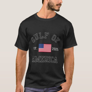 Retro Gulf Of Usa America Est 2025 American Flag M T-Shirt