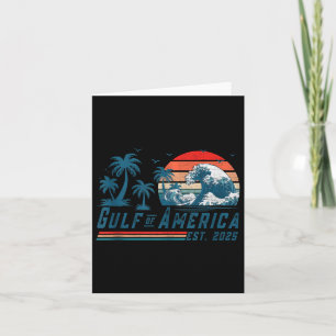Retro Gulf Of Usa America Est 2025 American Flag T Card