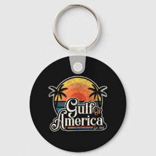 Retro Gulf Of Usa America Est 2025 American Flag T Key Ring