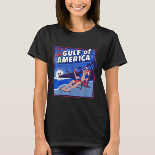 Retro Gulf Of Usa America Est 2025 American Flag T-Shirt