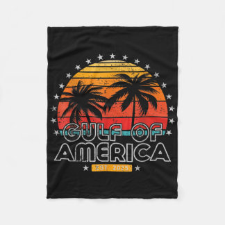Retro Gulf Of Usa America Est 2025 American  Fleece Blanket