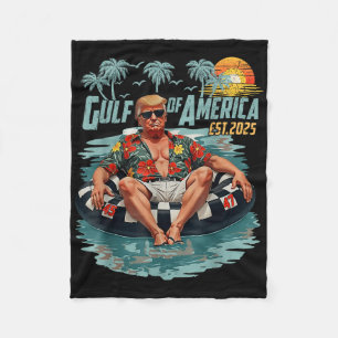 Retro Gulf Of Usa America Est 2025 American Gulf U Fleece Blanket