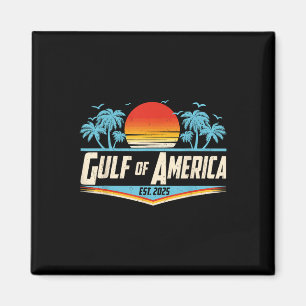 Retro Gulf Of Usa America Est 2025 American Gulf U Magnet