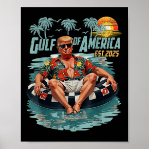 Retro Gulf Of Usa America Est 2025 American Gulf U Poster