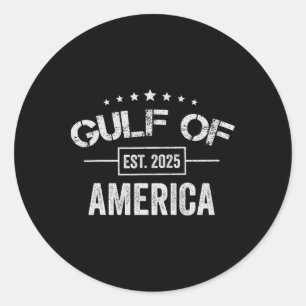 Retro Gulf Of Usa America Est 2025 Gulf Mexico Classic Round Sticker
