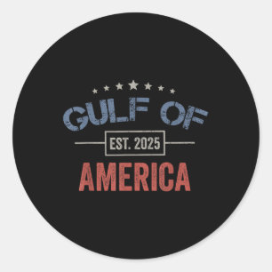Retro Gulf Of Usa America Est 2025 Gulf Mexico Classic Round Sticker