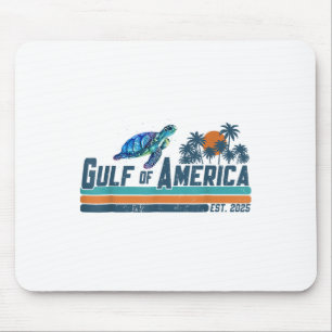 Retro Gulf Of Usa America Est 2025 Turtle Gulf Mex Mouse Mat