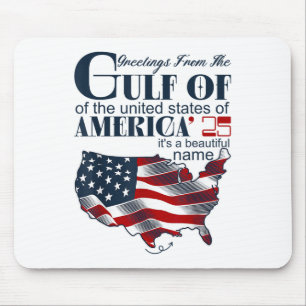 Retro Gulf Of Usa America Funny Gulf Of Mexico Jul Mouse Mat