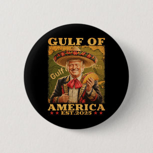 Retro Gulf Of Usa America Mexico Funny Trump Mexic 6 Cm Round Badge