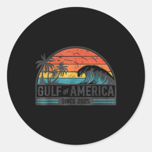 Retro Gulf Of Usa America Since 2025 Retro Vintage Classic Round Sticker