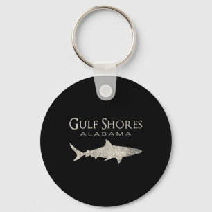 Retro Gulf Shores Al Shark Key Ring