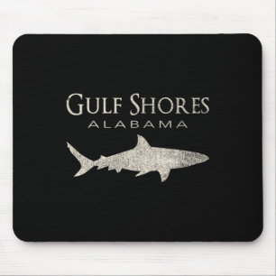 Retro Gulf Shores Al Shark Mouse Mat