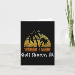 Retro Gulf Shores Alabama Beach Card