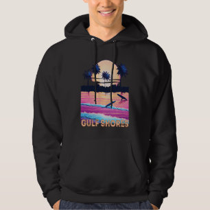 Retro Gulf Shores Alabama Souvenir Surf 1 Hoodie