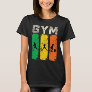 Retro Gym Fitness Silhouette Man T-Shirt 