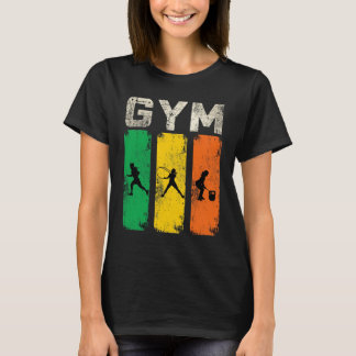 Retro Gym Fitness Silhouette Man T-Shirt 