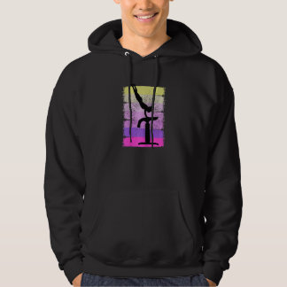 Retro Gymnast At Sunset Gymnastics Girls Women Wom Hoodie