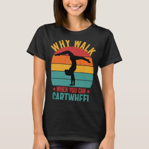 Retro Gymnastics Gymnast Parkour Girls Women Cool  T-Shirt