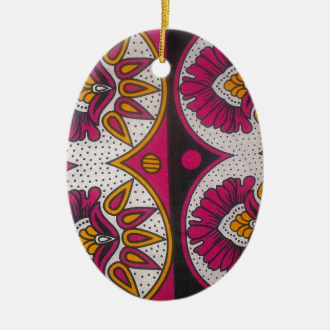 Retro Hakuna Matata Apparel Gift designer Merchand Ceramic Tree Decoration (Front)