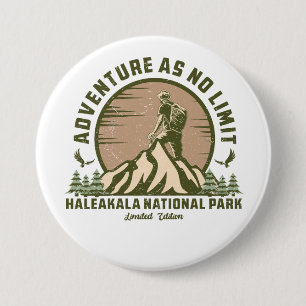 Retro Haleakala National Park Hike Sunset 7.5 Cm Round Badge