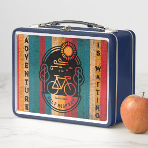 Retro Half Moon Bay Bike Trail  Metal Lunch Box