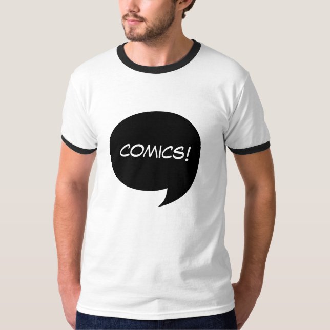 Retro Halftone Pop Art Speech Bubble T-Shirt (Front)
