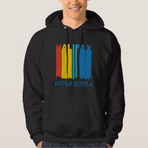 Retro Halifax Nova Scotia Canada Skyline Hoodie