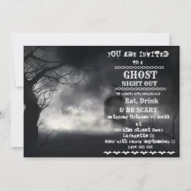 Retro Halloween Adult Party Invitation