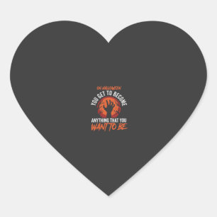 Retro Halloween Anything You Want Design_1 Heart Sticker
