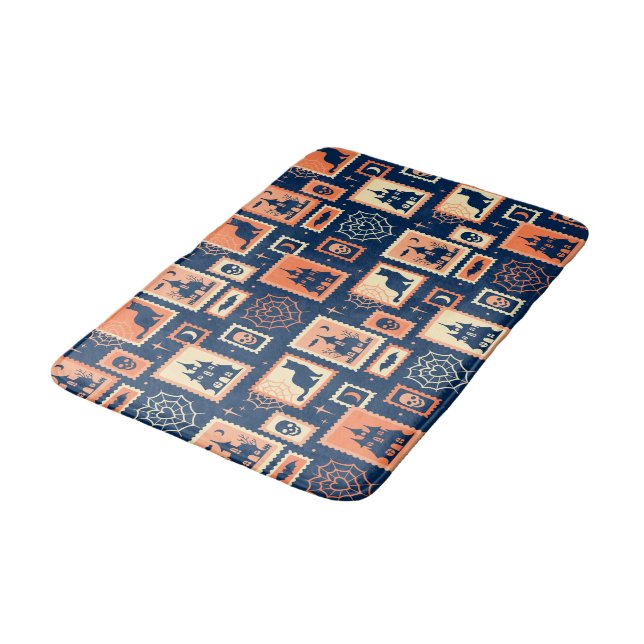 Retro Halloween Artistamps Bath Mat (Angled)