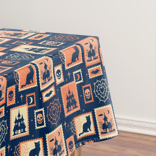 Retro Halloween Artistamps Tablecloth (In Situ)