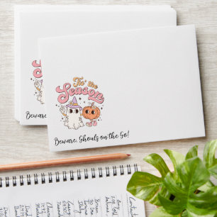 Retro Halloween Beware, Ghouls on the Go! Envelope