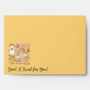 Retro Halloween Boo! A Treat For You!  Envelope