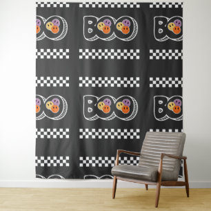 Retro Halloween Boo Cute Tapestry