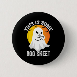 Retro Halloween Boo Ghost Costume This Is Some Boo 6 Cm Round Badge