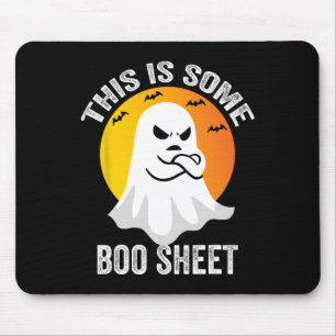 Retro Halloween Boo Ghost Costume This is Some Boo Mouse Mat
