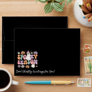 Retro Halloween Boo! Ghostly Greetings For You!  Envelope