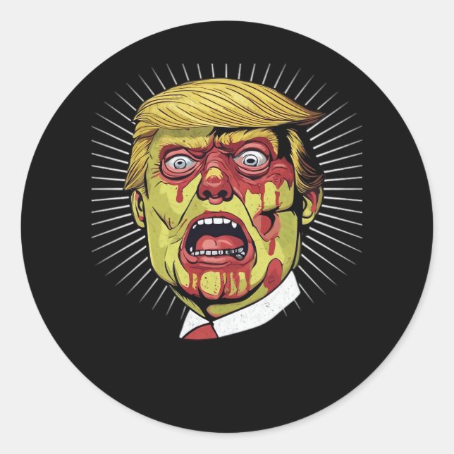 Retro Halloween  Classic Round Sticker (Front)