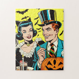 Retro Halloween Comics Jigsaw Puzzle