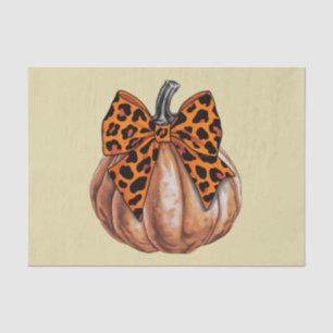 Retro Halloween Coquette Bow Pumpkin Spooky Fall Tissue Paper
