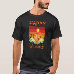 Retro Halloween Costumes Matching Chicken Hallowee T-Shirt