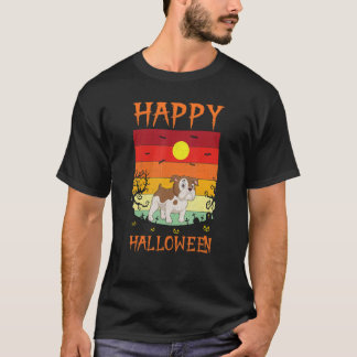 Retro Halloween Costumes Matching English Bulldog  T-Shirt